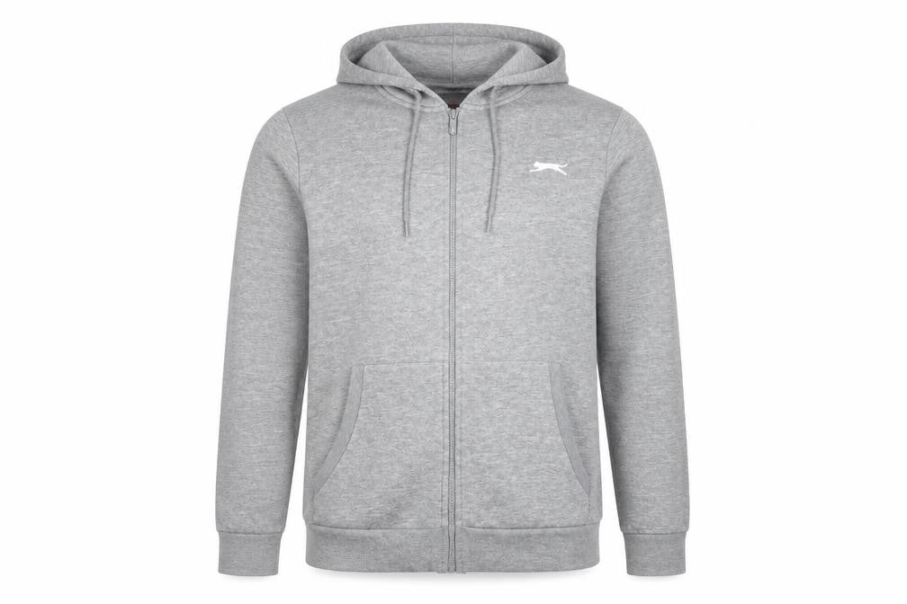 Slazenger Men's Grey Hooded Basic Jacket L