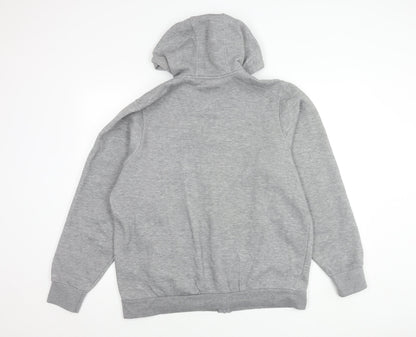 Slazenger Men's Grey Hooded Basic Jacket L