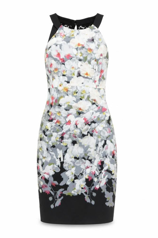 Karen Millen Women’s Multicoloured Halter Sheath Dress