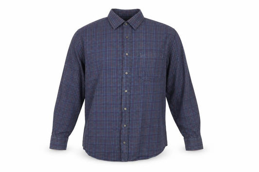 Marks & Spencer Men’s Blue Check Cotton Shirt, Size 16