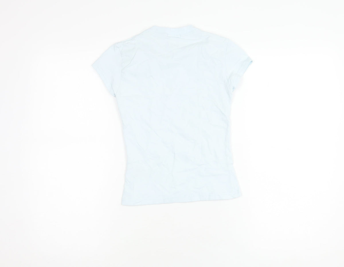 DKNY Girls Blue T-Shirt, Size 12 Years, Short Sleeve, Logo