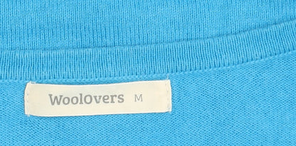 Woolovers Men's Blue V-Neck Pullover Jumper - M