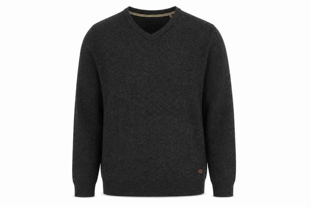 Hammond & Co. Men's Grey V-Neck Wool Pullover Jumper