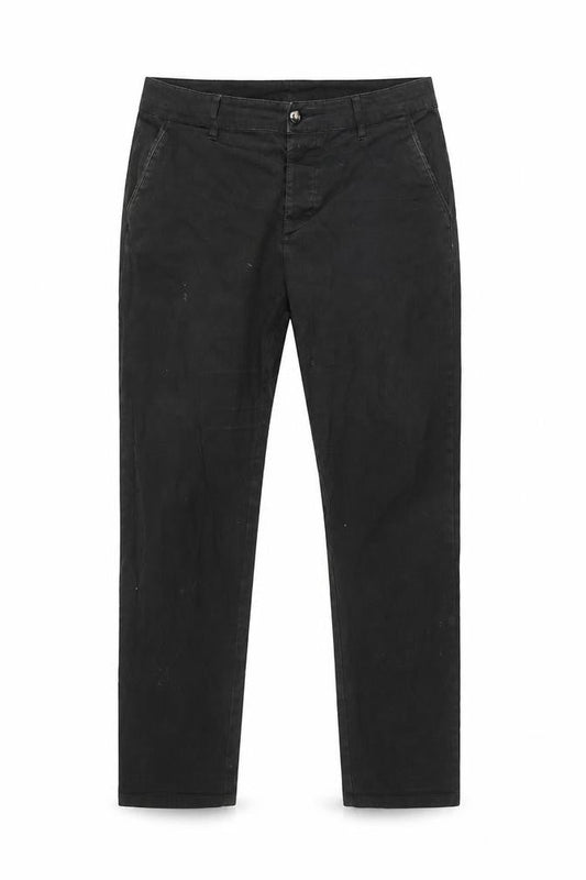 Front view of ASOS Men's Black Trousers, size 36, Zip Closure