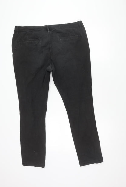 Back view of ASOS Men's Black Trousers, size 36, Zip Closure