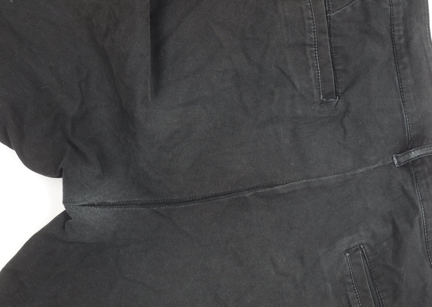 ASOS Men's Black Trousers, Size 36, Zip Closure