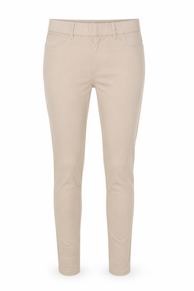 Women's Beige Jegging, 3XS, Cotton Blend, Regular Fit