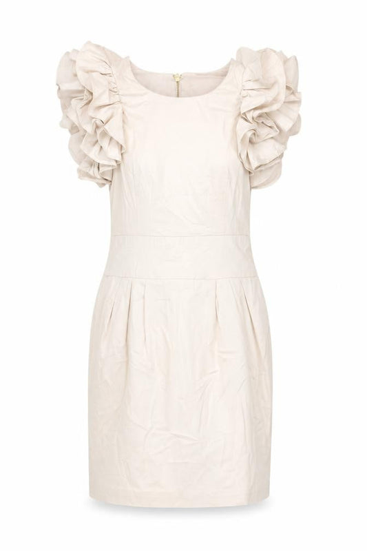 French Connection Beige Women's Knee Length Dress - Size 8