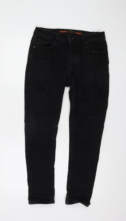 Additional front view of LUKE Men's Black Skinny Jeans, size S, 30W