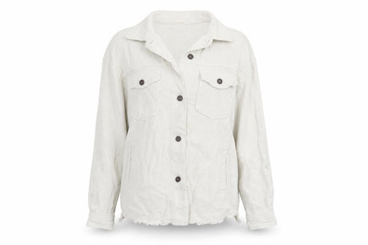 Zara Women's White Corduroy Jacket S