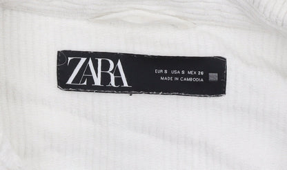 Zara Women's White Corduroy Jacket S