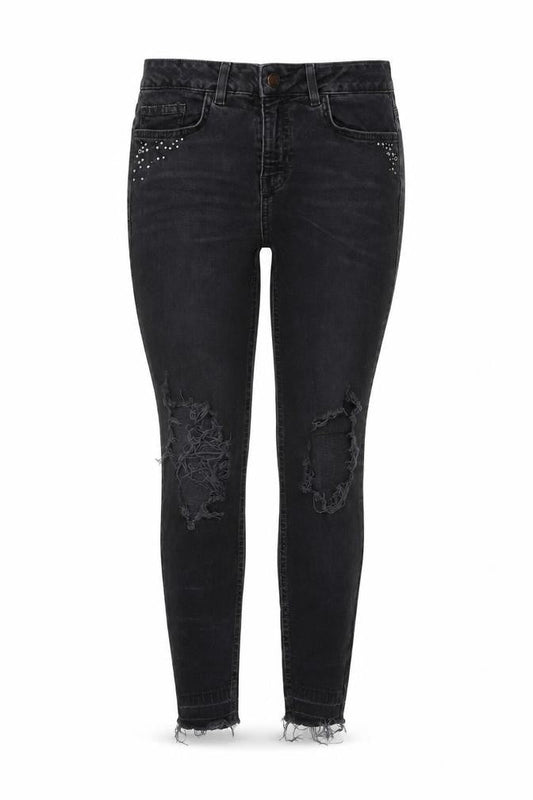 New Look Women's Black Skinny Jeans, Size 10, Distressed