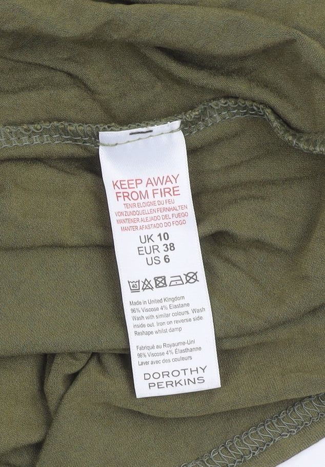 Dorothy Perkins Green Tank Dress Size 10 Women