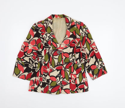 Additional front view of Style by EWM Floral Women's Blazer, size 10