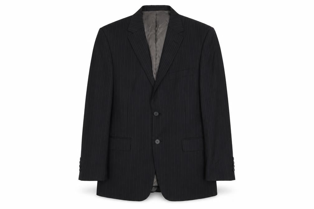 Marks & Spencer Men's Grey Striped Blazer 40 Short