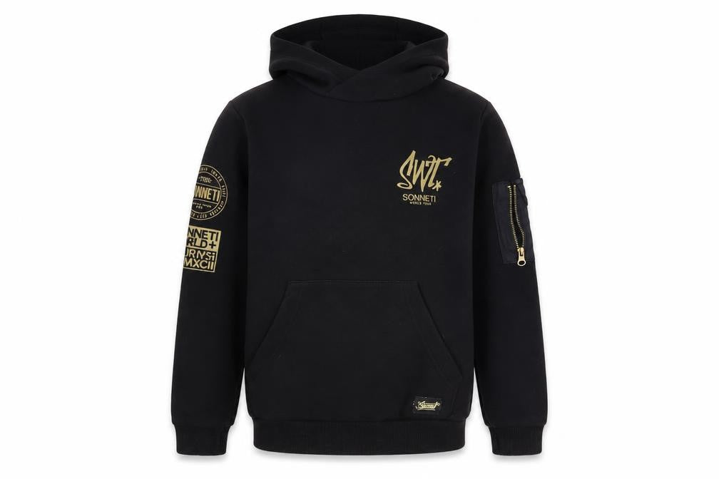 Sonneti Boys Black Hoodie 12-13 Years Pullover Style