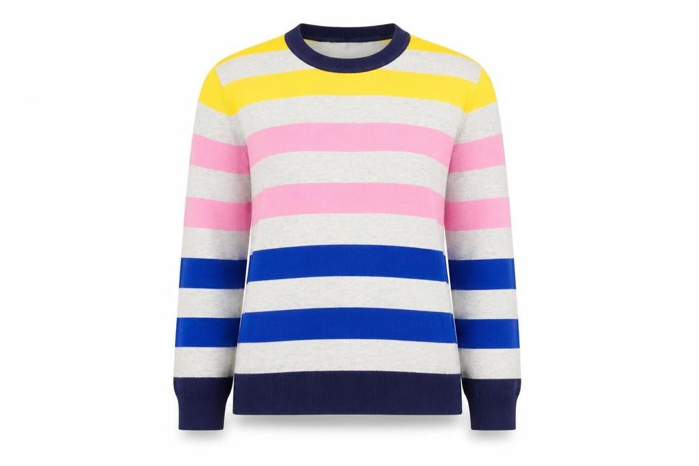 Jessica Graaf Women's Multicoloured Stripe Pullover Jumper