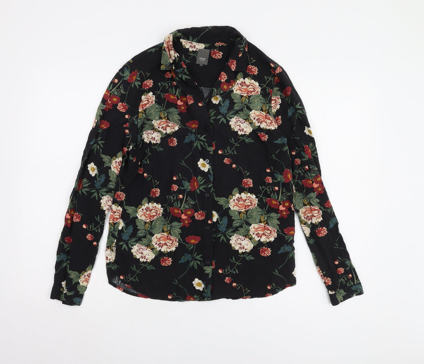 ICHI Women's Multicoloured Floral Blouse, Size S