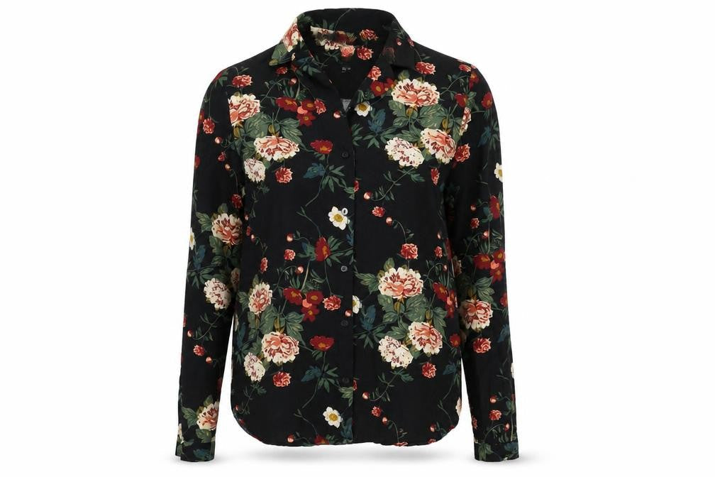 ICHI Women's Multicoloured Floral Blouse, Size S