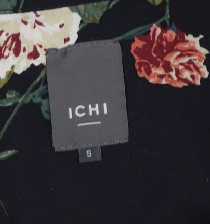 Brand and care label for ICHI Women's Multicoloured Floral Blouse, size S