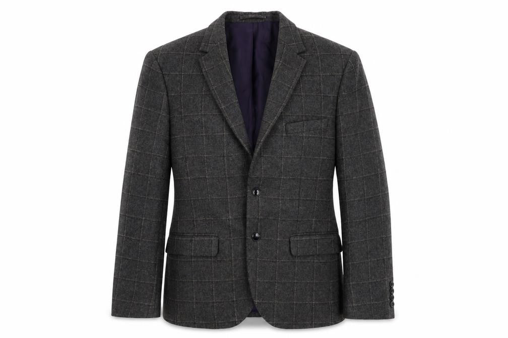 Marks & Spencer Men's Grey Check Blazer 40R