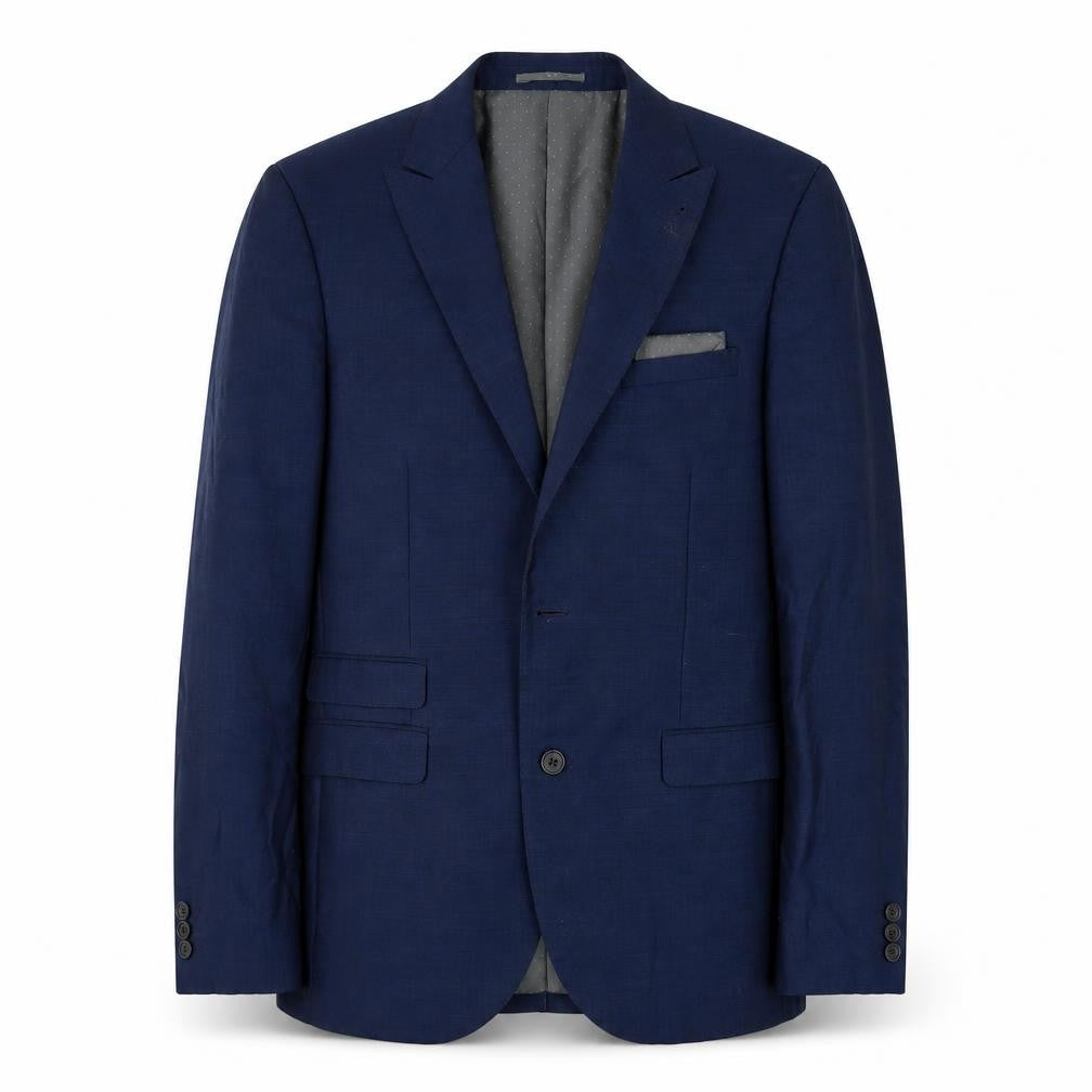 Next Men's Blue Blazer Jacket 40R Wool-Blend Business