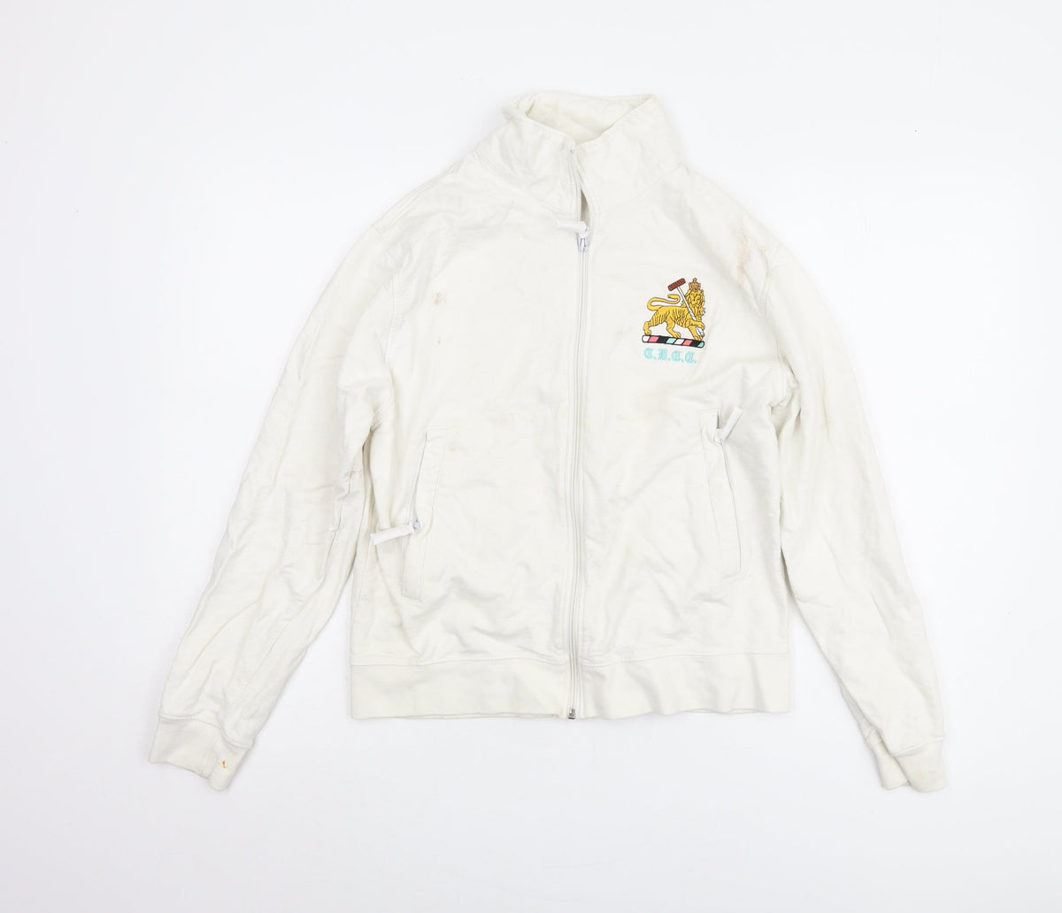 Skinfit White Cotton Unisex Jacket M Long Sleeve Casual