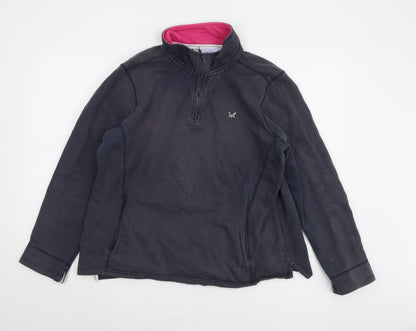 Additional front view of Crew Clothing Blue 1/4 Zip Sweatshirt, size 16