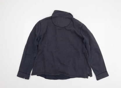 Back view of Crew Clothing Blue 1/4 Zip Sweatshirt, size 16