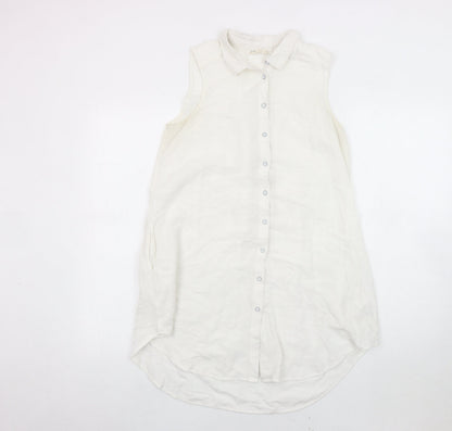 FatFace Women's White Button-Up Shirt, Size 10