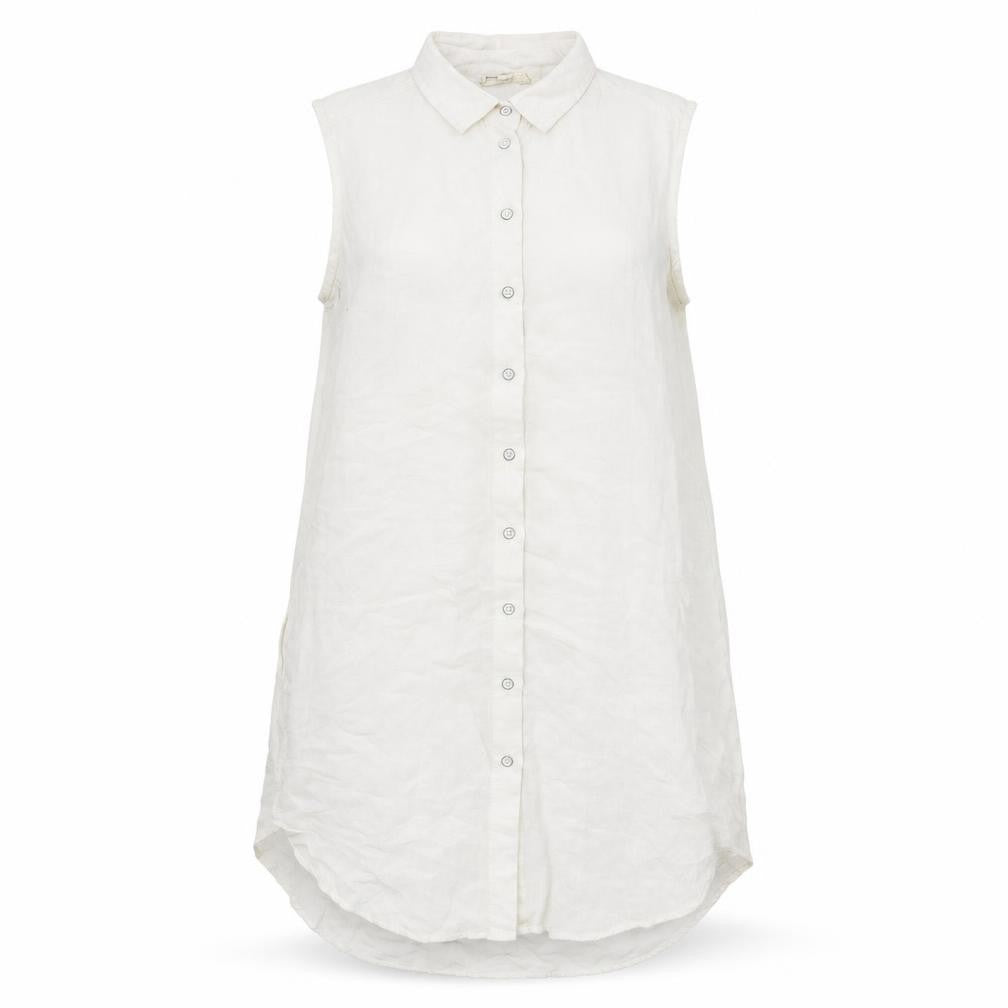 Fat Face Women's White Button-Up Shirt, Size 10