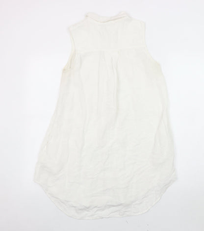FatFace Women's White Button-Up Shirt, Size 10