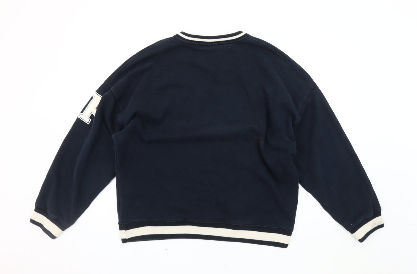 Pull&Bear Men's Blue L Pullover Sweatshirt