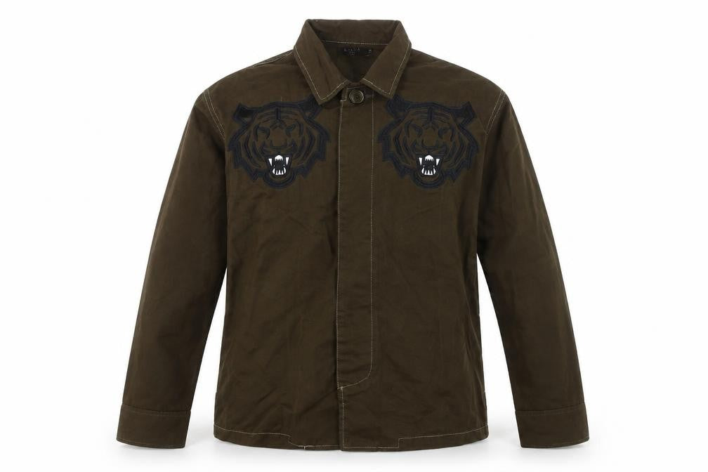 eight paris Men's Brown Embroidered Jacket S