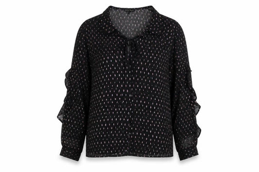 Phase Eight Women's Black Tunic Blouse Long Sleeve