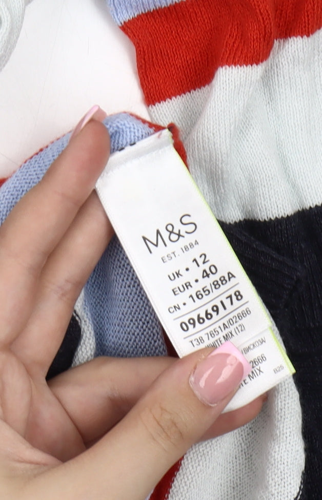 Marks and Spencer Women's Multicoloured Striped Jumper