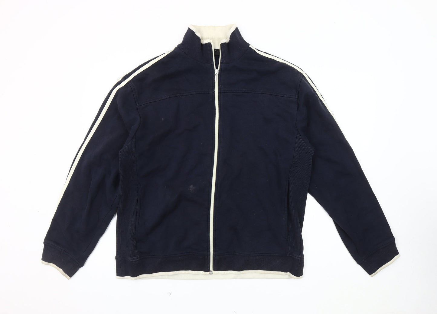 Next Men's Blue Basic Jacket L Stand-Up Collar