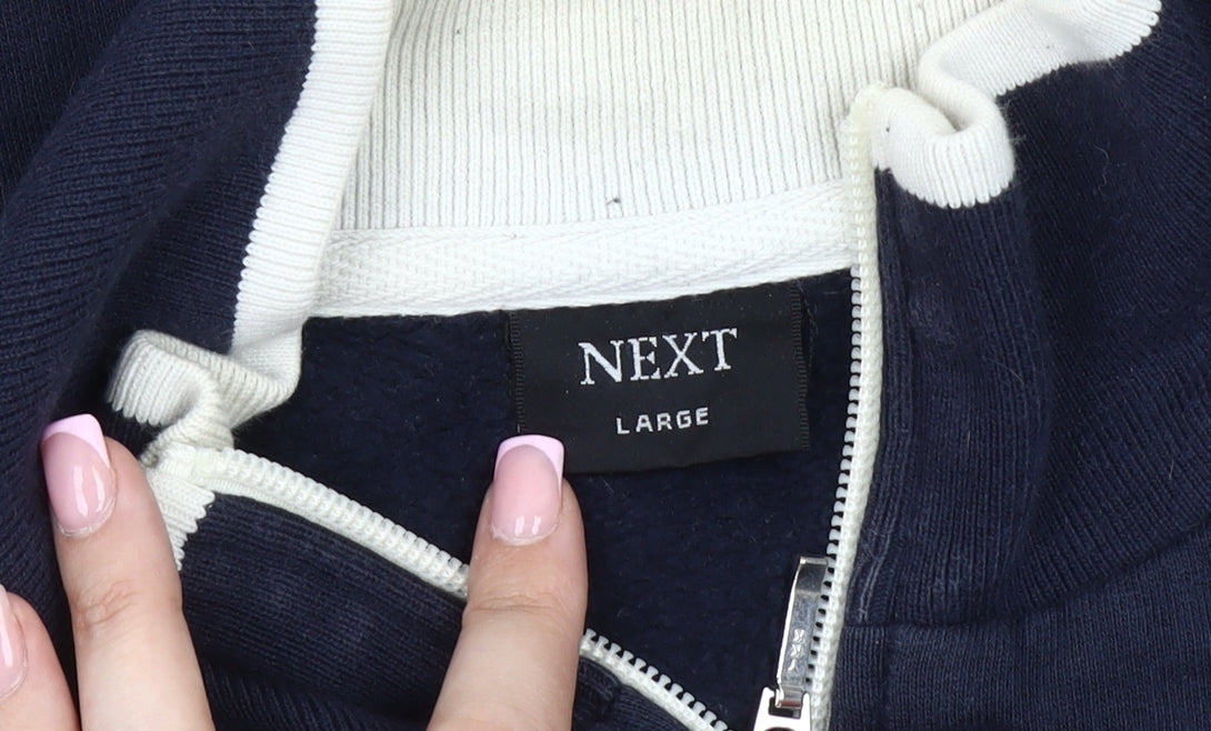 Next Men's Blue Basic Jacket L Stand-Up Collar