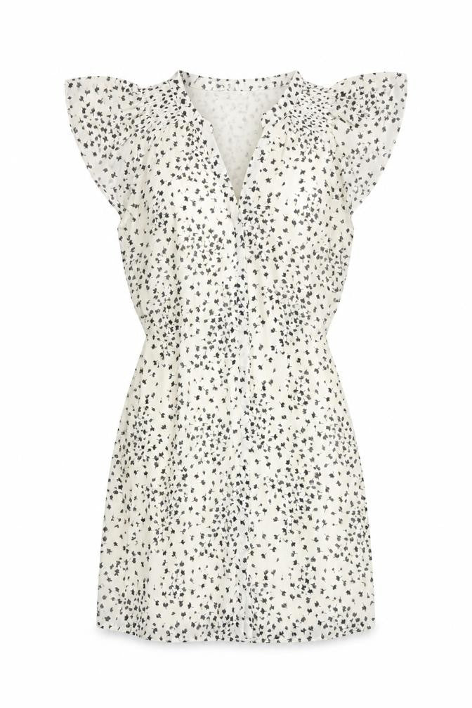 H&M White Floral Women's Dress Size 8