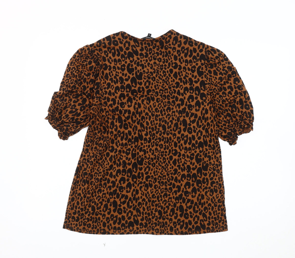 Next Women's Brown Animal Print Blouse, Size 12, Regular Fit