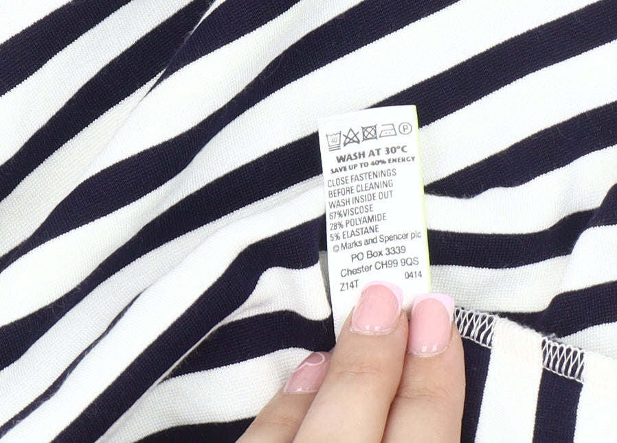 Marks & Spencer Women's Striped Sheath Dress Size 14