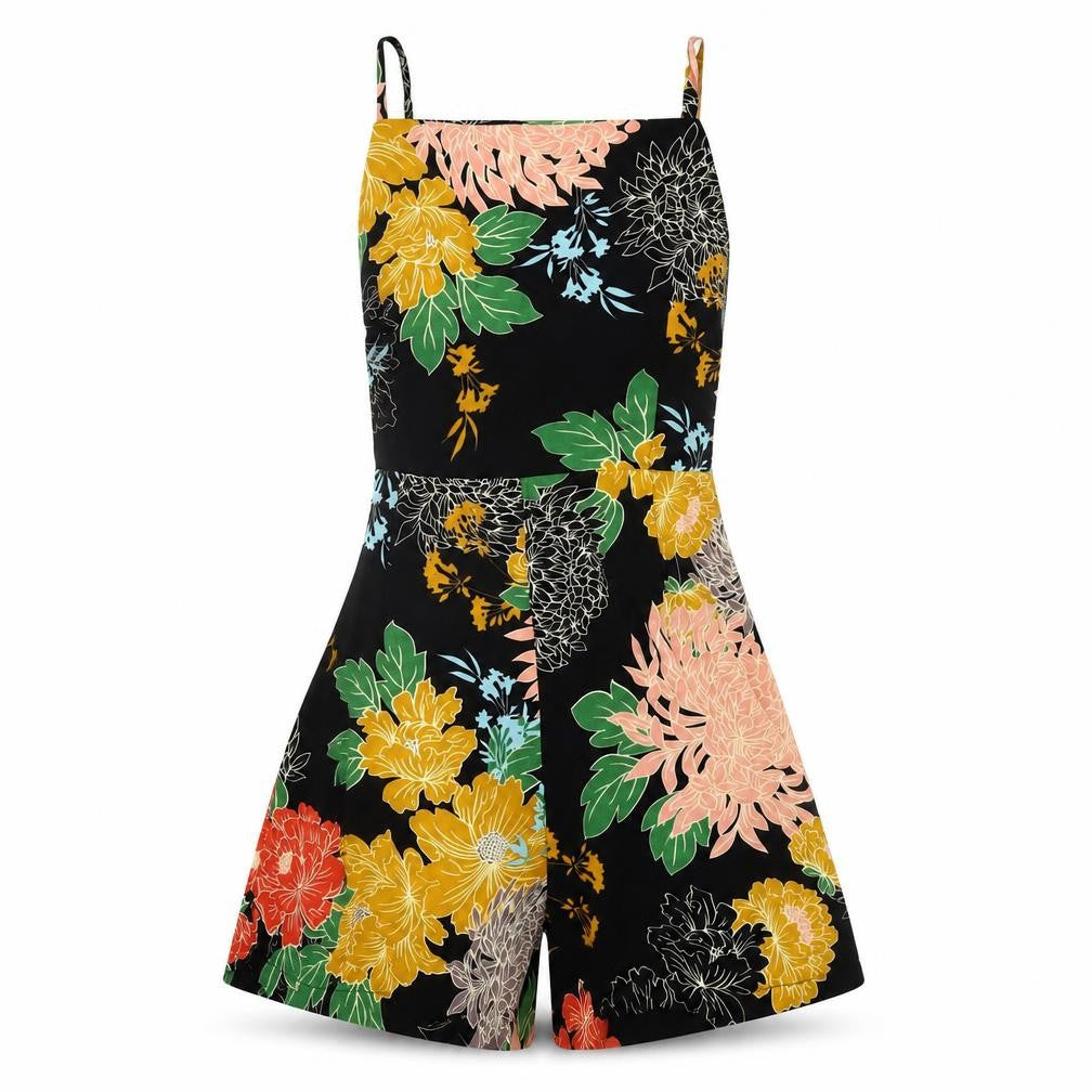 Glamorous Women's Multicoloured Floral Playsuit, Size 8