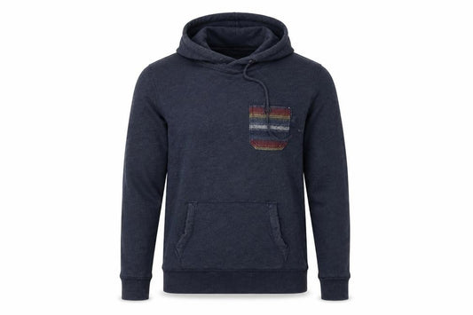 Hollister Men's Blue Pullover Hoodie, Size M, Fleece