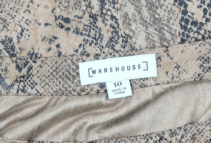 Warehouse Women's Beige A-Line Skirt Size 10