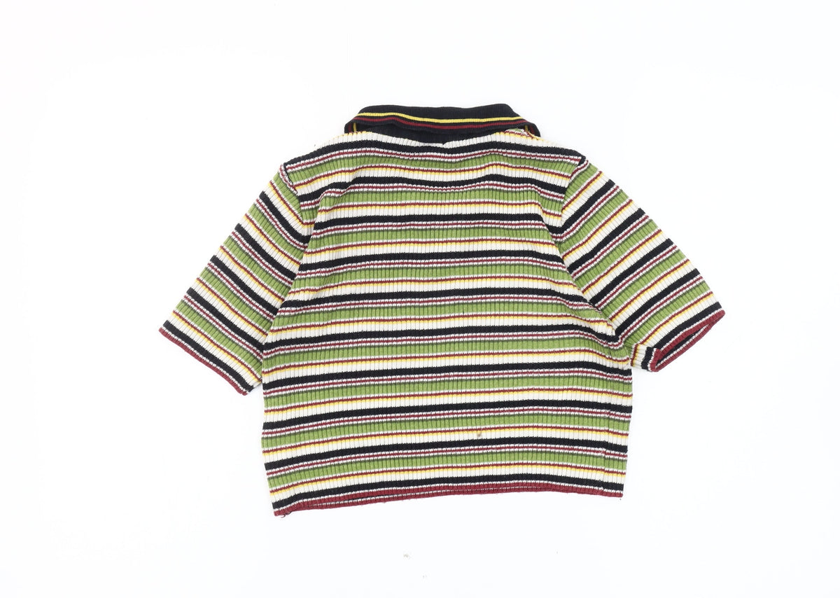 Urban Outfitters Multicoloured Women's Polo M Collared Knit Striped Top