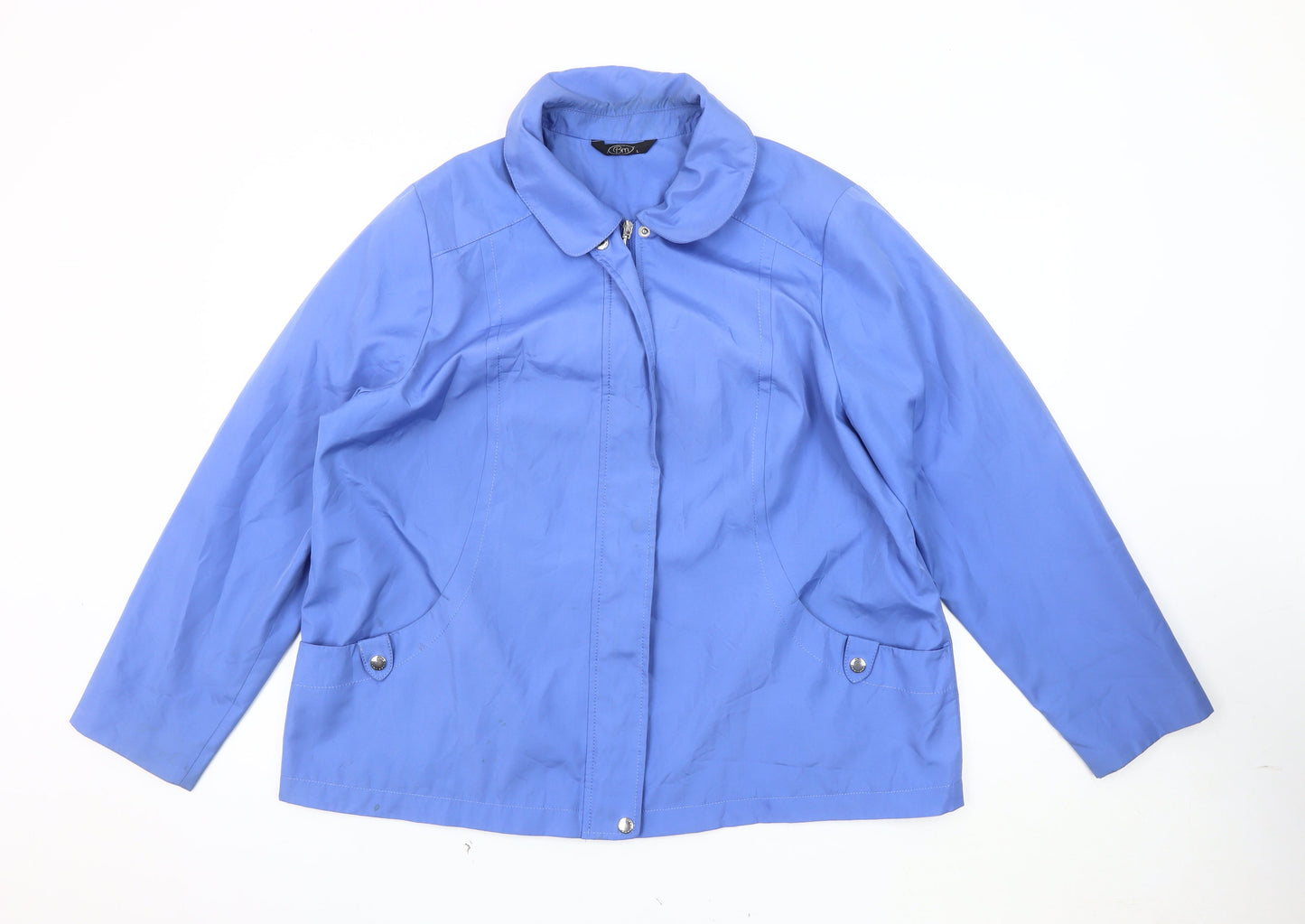 Bonmarché Women's Blue Basic Jacket L Casual Zip