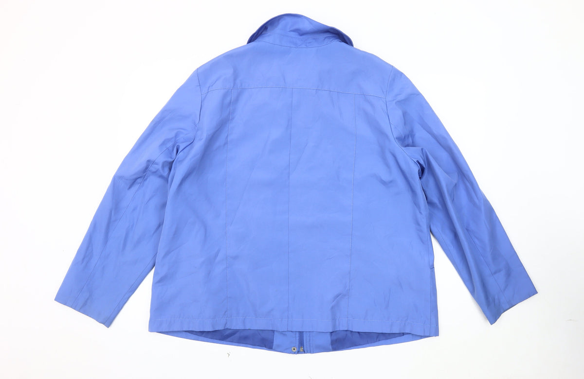 Bonmarché Women's Blue Basic Jacket L Casual Zip