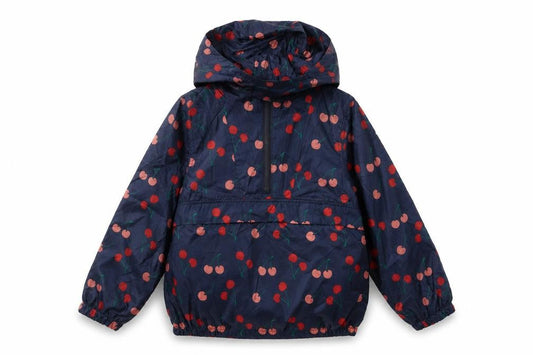 Front view of Marks & Spencer girls’ blue hooded anorak 7-8 years