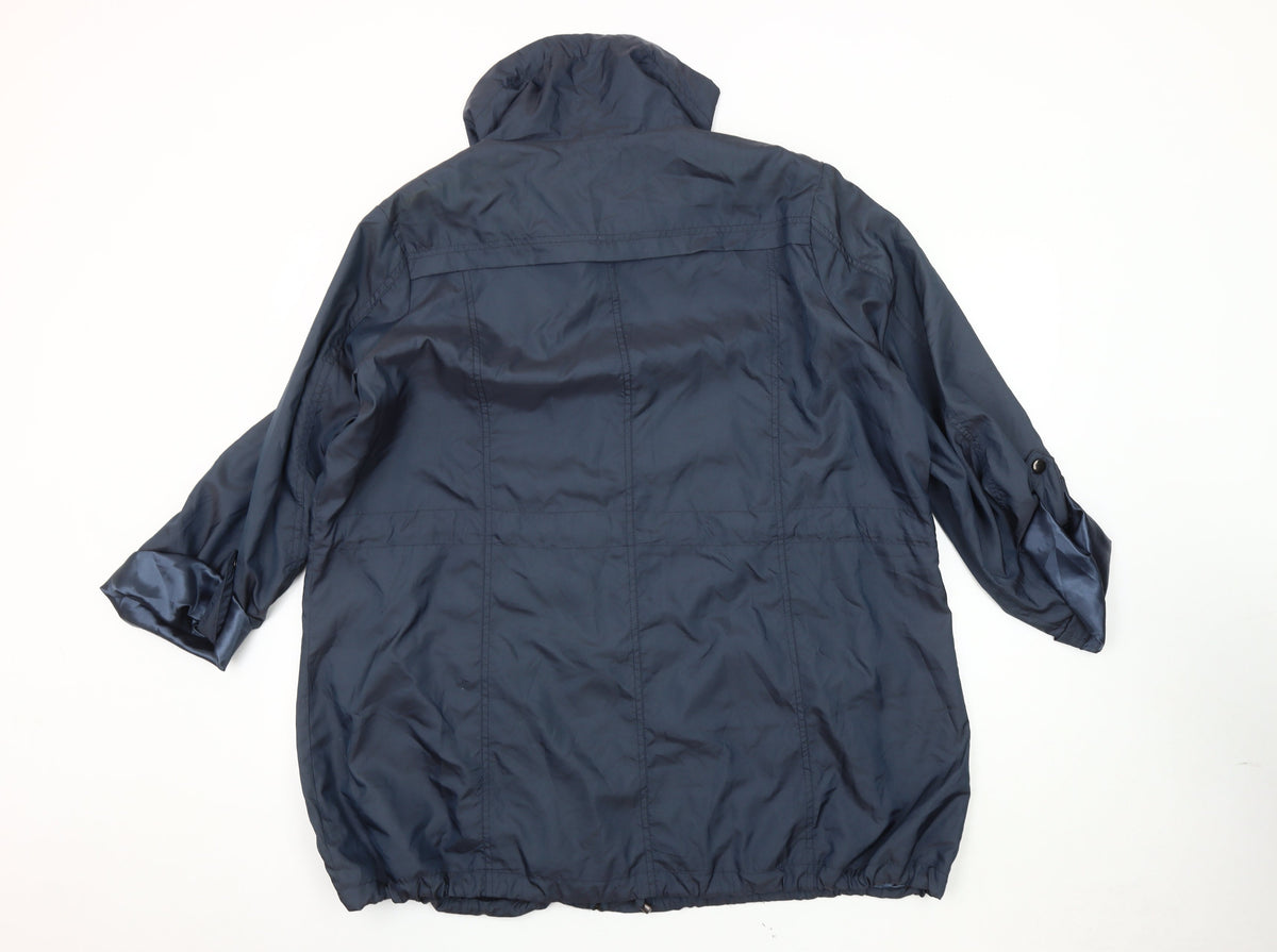 M & Co Women's Blue Parka Jacket Size 20