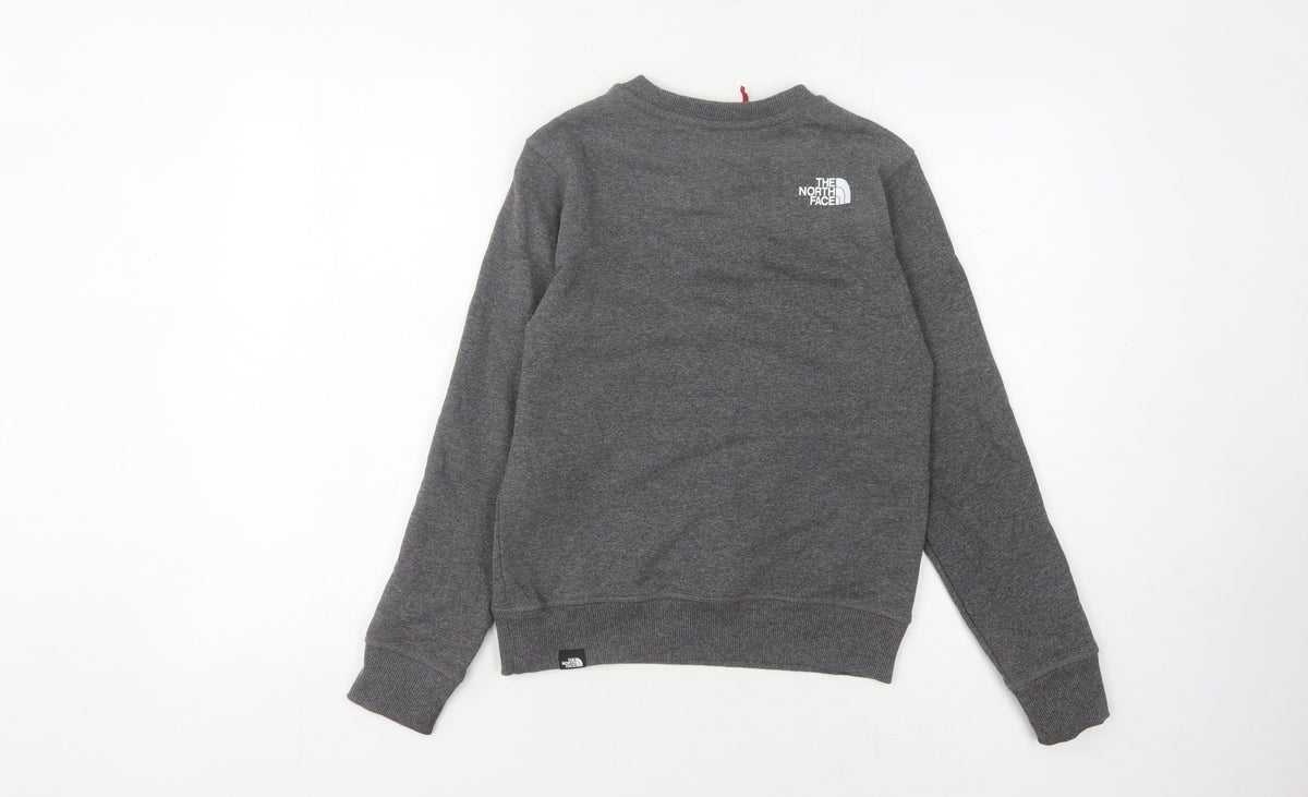 The North Face Boys Grey Sweatshirt M Pullover Crew Neck